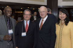 NFCR supporters L-R, Charles Weatherspoon and Gordon J. Peterson, share their support with NFCR CEO Franklin Salisbury and NFR President, Dr. Sujuan Ba