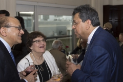 NFCR scientists Drs. Rakesh Jain of Massachusettes General Hospital and Susan Horwitz of Albert Einstein School of Medicine relish a moment with NAS member, Dr. Aravinda Chakravarti of John Hopkins University