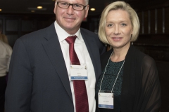 NFCR supporters, attorney Kevin Byrnes with Kim Fischer, capture a moment at the reception
