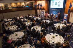 Bird’s Eye View of Dr. Alt leading the Panel Discussion
