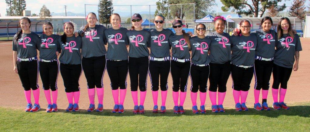 West HIlls College Softball pink game