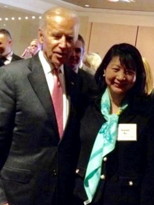 Vice President Joe Biden with Dr. Sujuan Ba, President NFCR