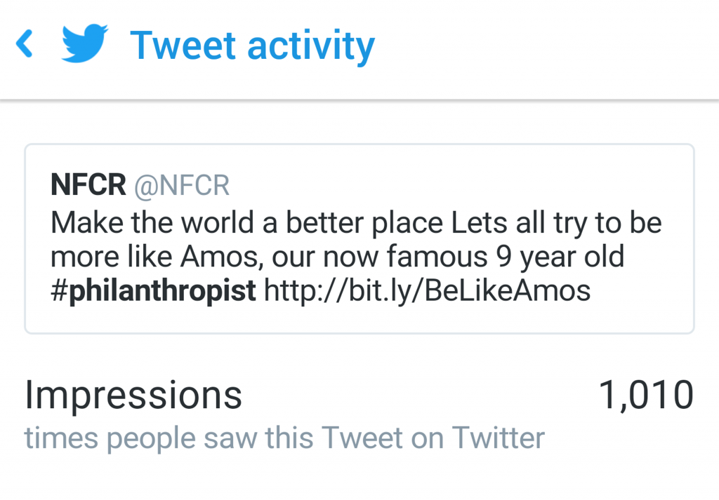 Be LIke Amos our now famous 9 year old cancer research philanthropist