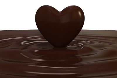 dark chocolate heart