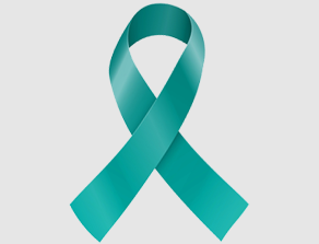 Teal Cervical Cancer Ribbon