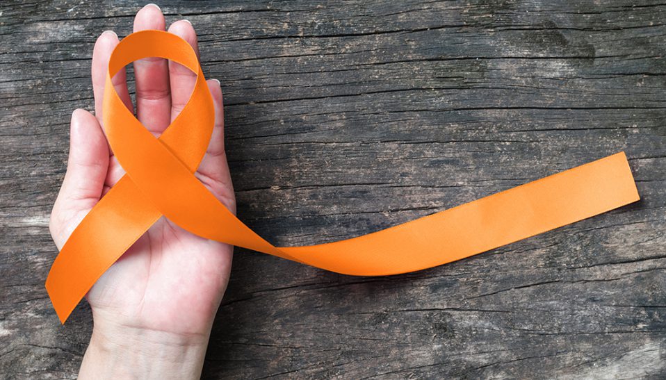 Orange Kidney Cancer Awareness Ribbon