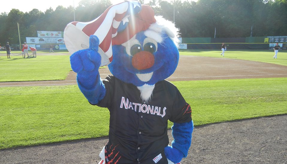 Potomac Nationals mascot Uncle Slam