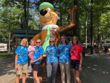 camp-cure-quigley Kathy Quigley (left) & family members: Emma Alessio held by Lynda Thayer, Alexandra Thayer, Tami Alessio & Lori Hadden