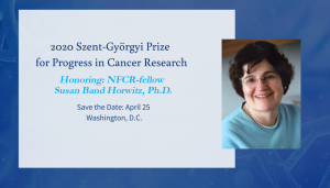 2020 Szent-Györgyi Prize for Progress in Cancer Research Horwitz