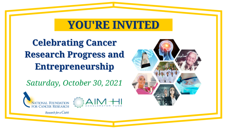 Celebrating Cancer Research Progress and Entrepreneurship Feature Image for Blog Invite