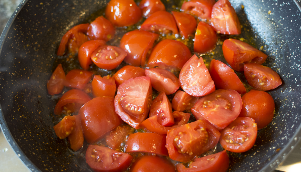 cooked tomatoes wok