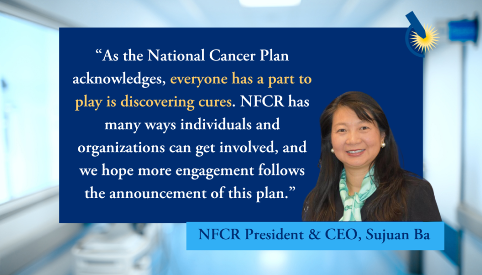 Sujuan Ba on the National Cancer Plan