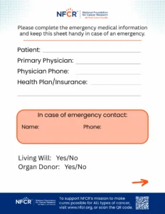Caregiver Key Info Sheet